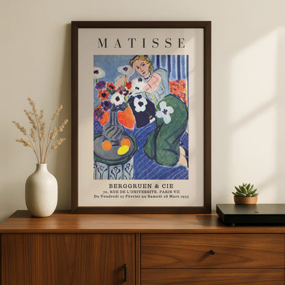 Floral Figure Wall Art Print, Colourful Vintage Modernist Poster – product image 2