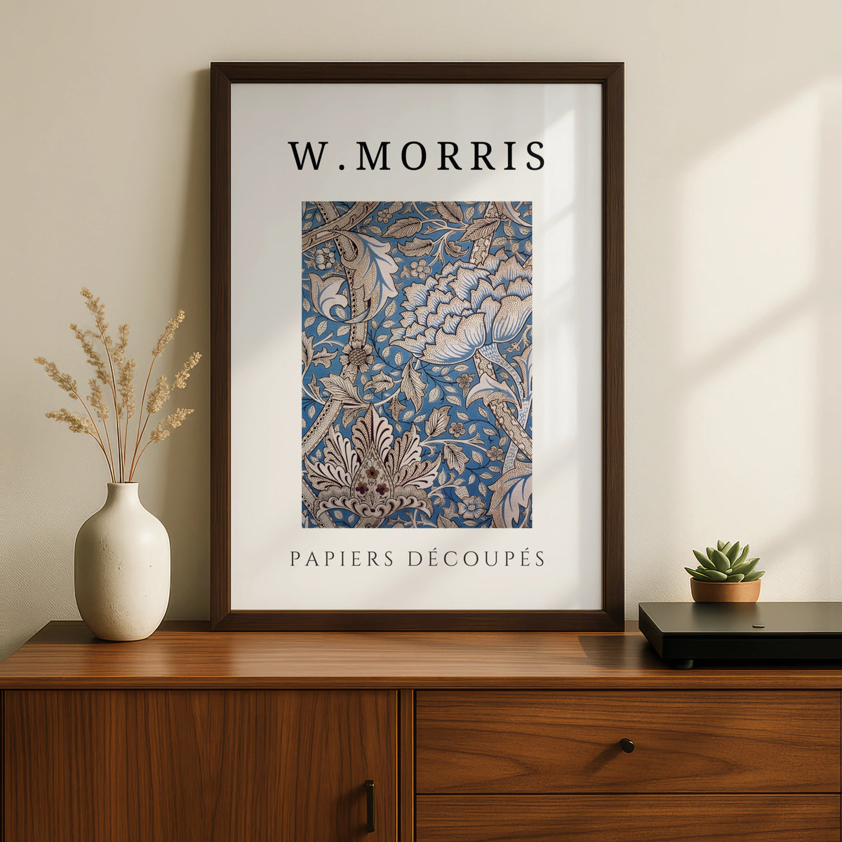 William Morris Floral Wall Art Print | Blue Botanical Poster, Arts and Crafts Decor – product image 2