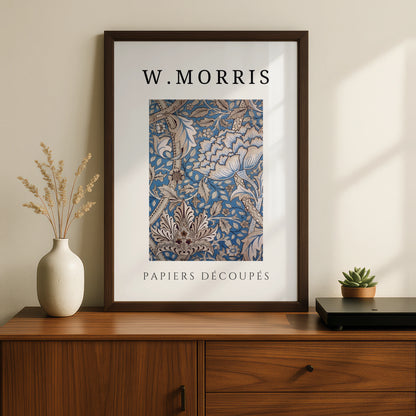 William Morris Floral Wall Art Print | Blue Botanical Poster, Arts and Crafts Decor – product image 2