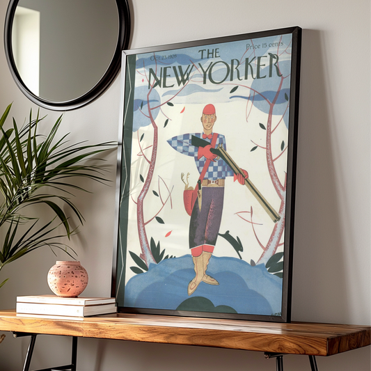 The New Yorker October 1926 Hunter Cover Poster, Vintage Art Deco Wall Art Print