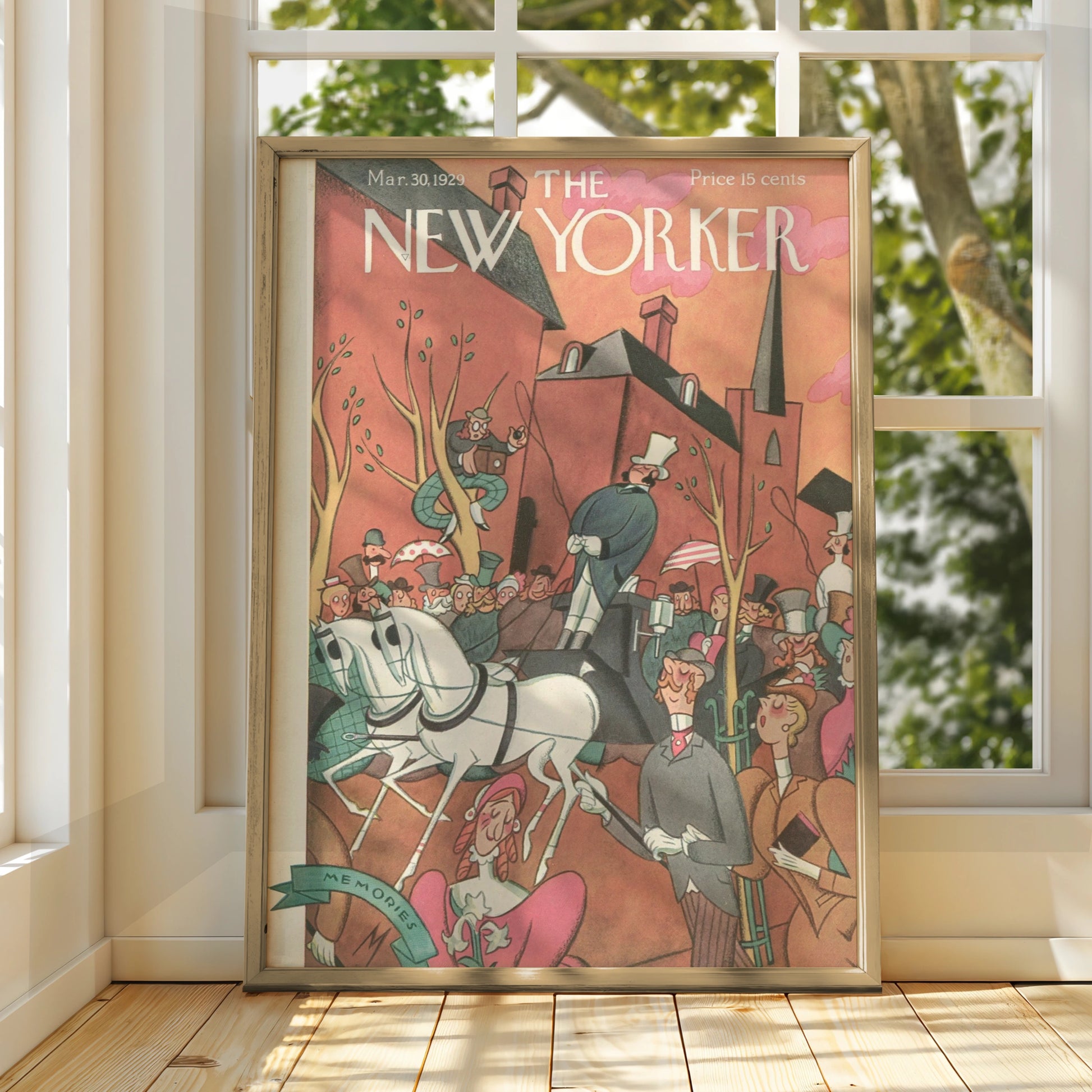 New Yorker 1929 Cover Poster, Vintage Parade Art Print, Retro Wall Art, Art Deco