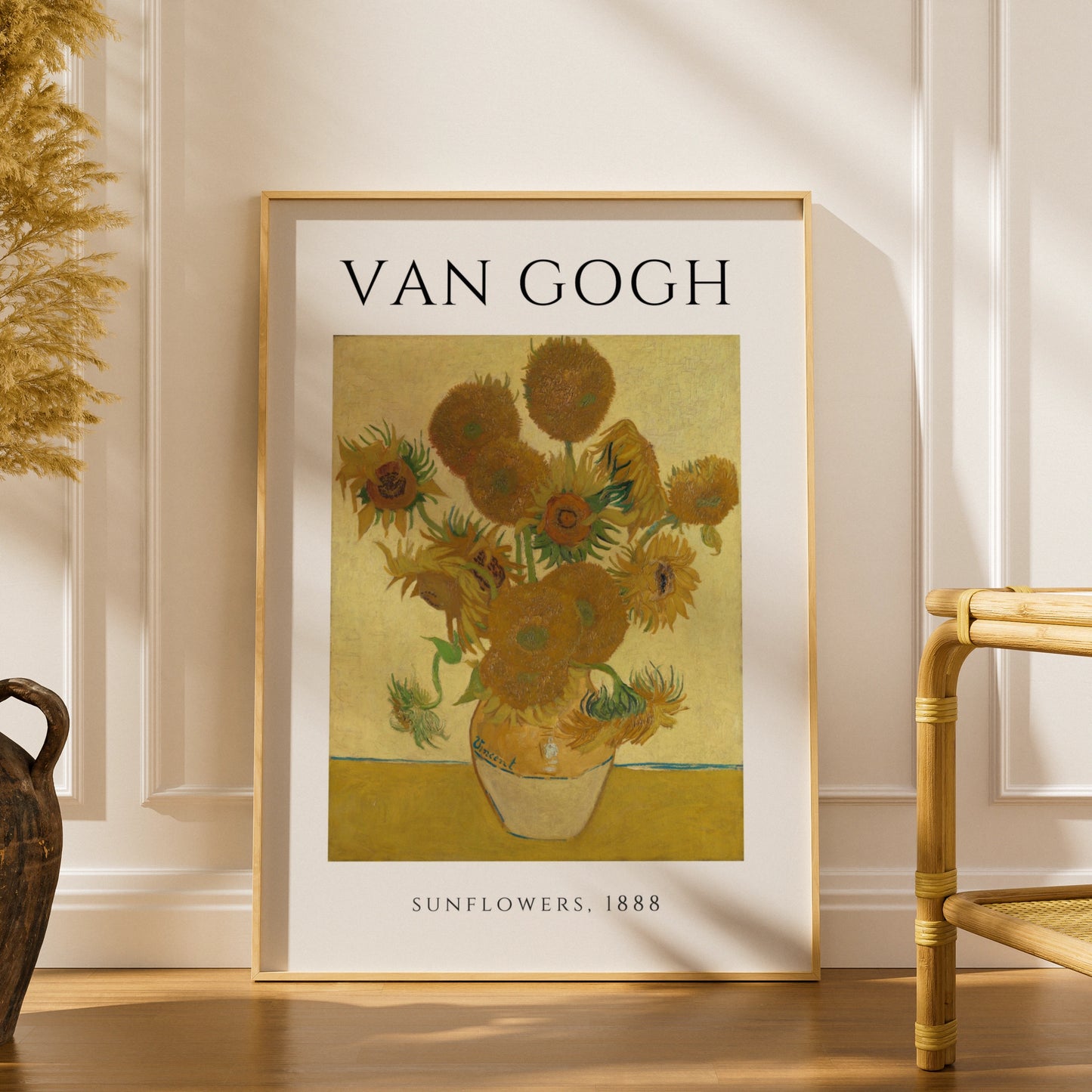 Van Gogh Sunflowers 1888 Wall Art Print | Yellow Floral Vintage Poster, Living Room – A5 print