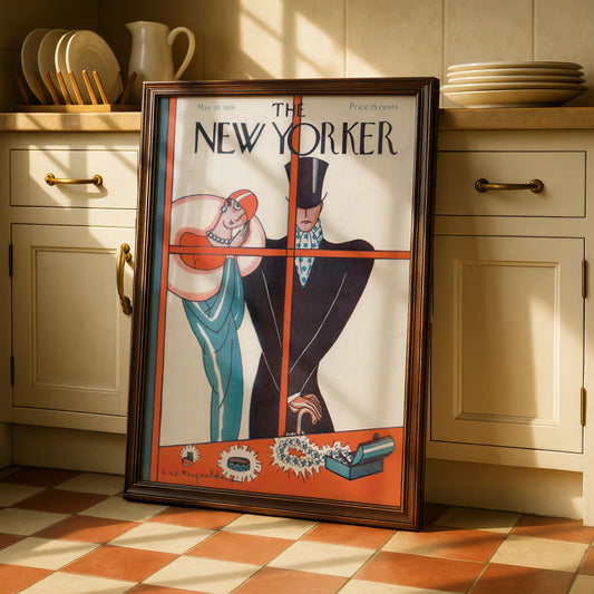 The New Yorker March 1926 Art Deco Cover Poster, Vintage 1920s Fashion Wall Art