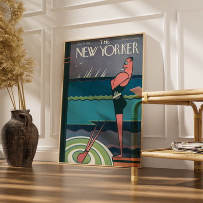 The New Yorker August 1926 Cover Poster, Art Deco Sailing Print, Vintage Wall Art
