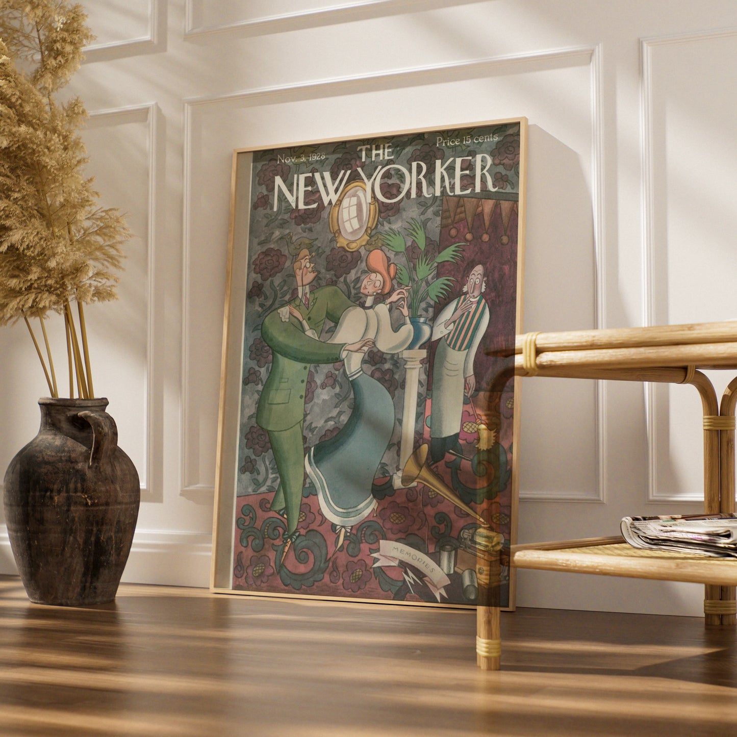 The New Yorker November 1928 Vintage Cover Poster, Retro Couple Dancing Wall Art