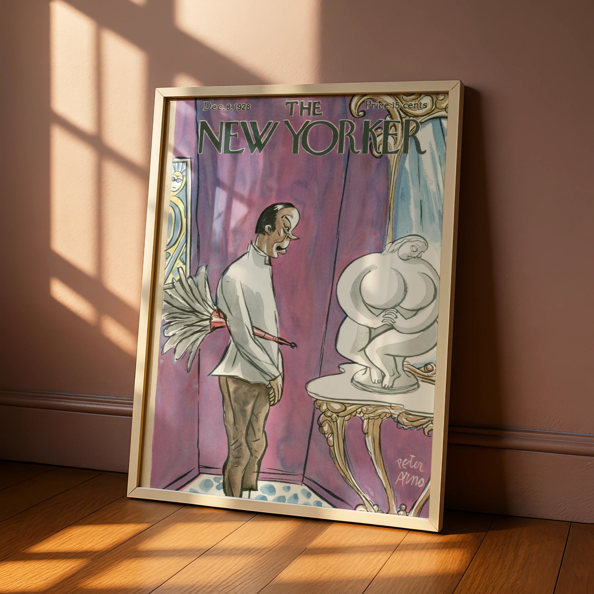 The New Yorker December 1928 Cover Art Poster, Peter Arno Vintage Wall Print