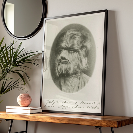 Werewolf Halloween Art Print, Vintage Wolf Man Poster, Spooky Horror Wall Art