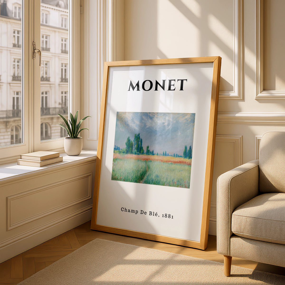 Monet Champ De Ble 1881 Wall Art Print | Impressionist Landscape Poster, Living Room – product image 4