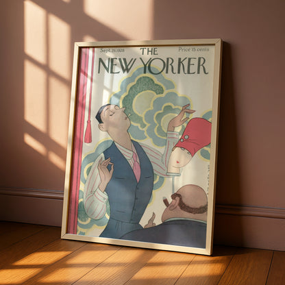 The New Yorker September 1928 Cover Art Poster, Art Deco Vintage Magazine Wall Art