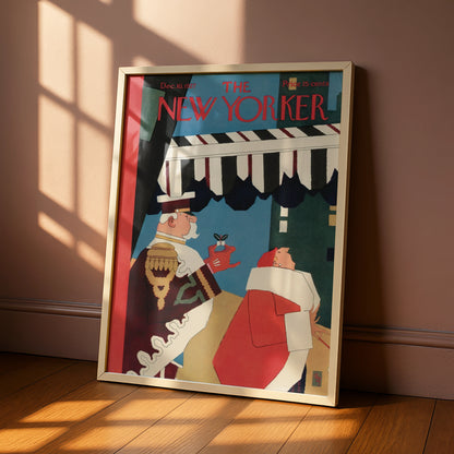 New Yorker Cover Poster Dec 1927, Vintage Art Deco Magazine Wall Art Print