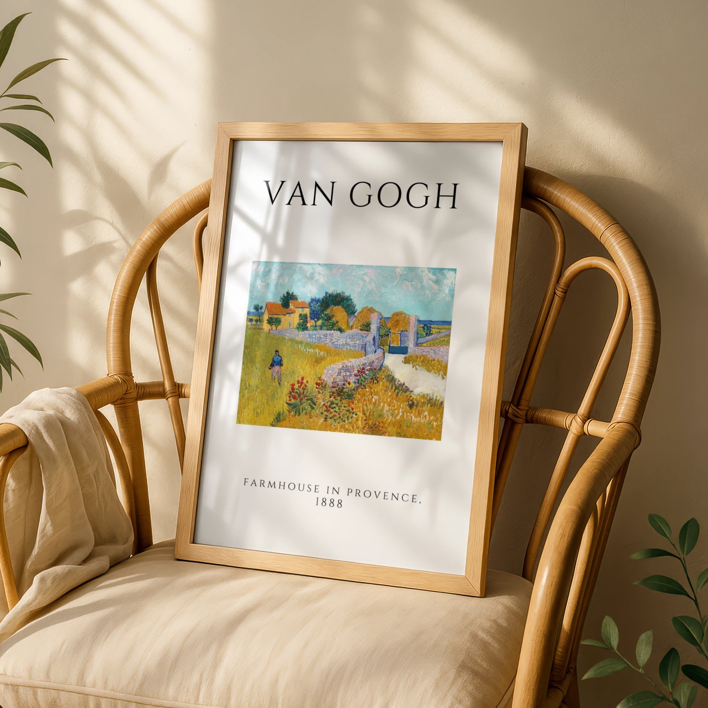 Van Gogh Farmhouse in Provence Wall Art Print | Vintage Impressionist Poster, Living Room – product image 3