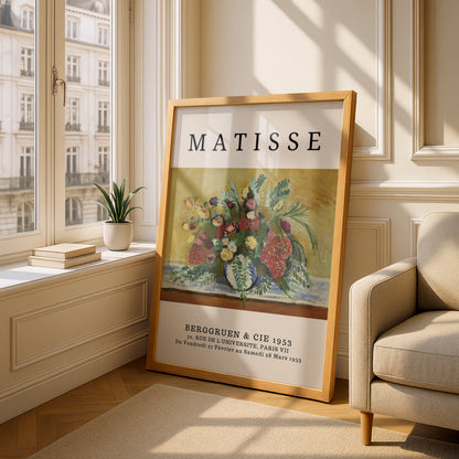 Vintage Floral Bouquet Wall Art Print, Colourful Botanical Modernist Poster – product image 4