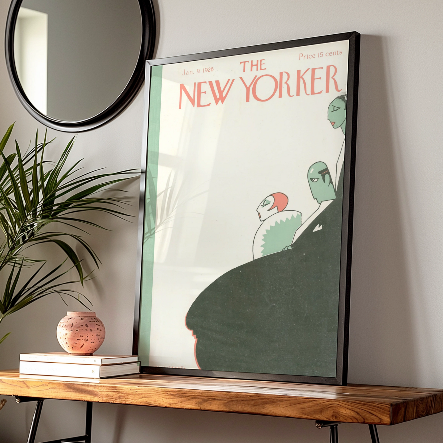 The New Yorker January 1926 Cover Art Poster, Vintage Art Deco Theatre Wall Art Print