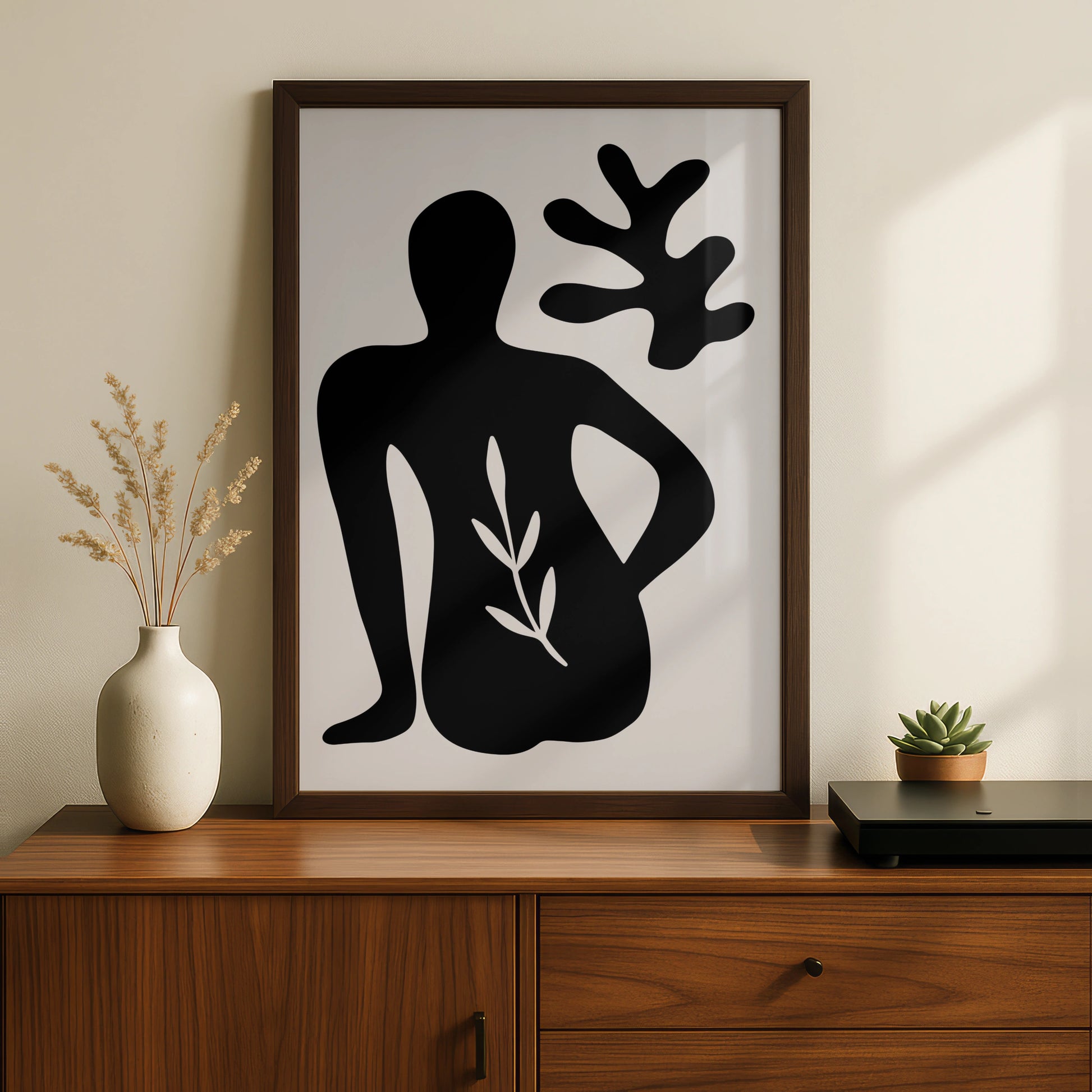 Henri Matisse Black Figure Poster, Abstract Silhouette Wall Art, Noir Botanical Print