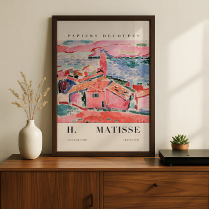 Colourful Fauvist Village Wall Art Print, Vintage Modernist Gallery Poster – product image 2