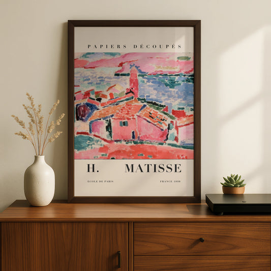 Colourful Fauvist Village Wall Art Print, Vintage Modernist Gallery Poster – product image 2