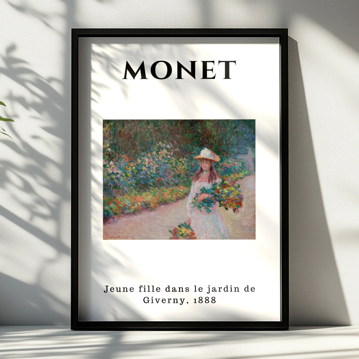 Monet Impressionist Wall Art Print | Girl in Garden Giverny, Vintage Floral Poster – product image 6