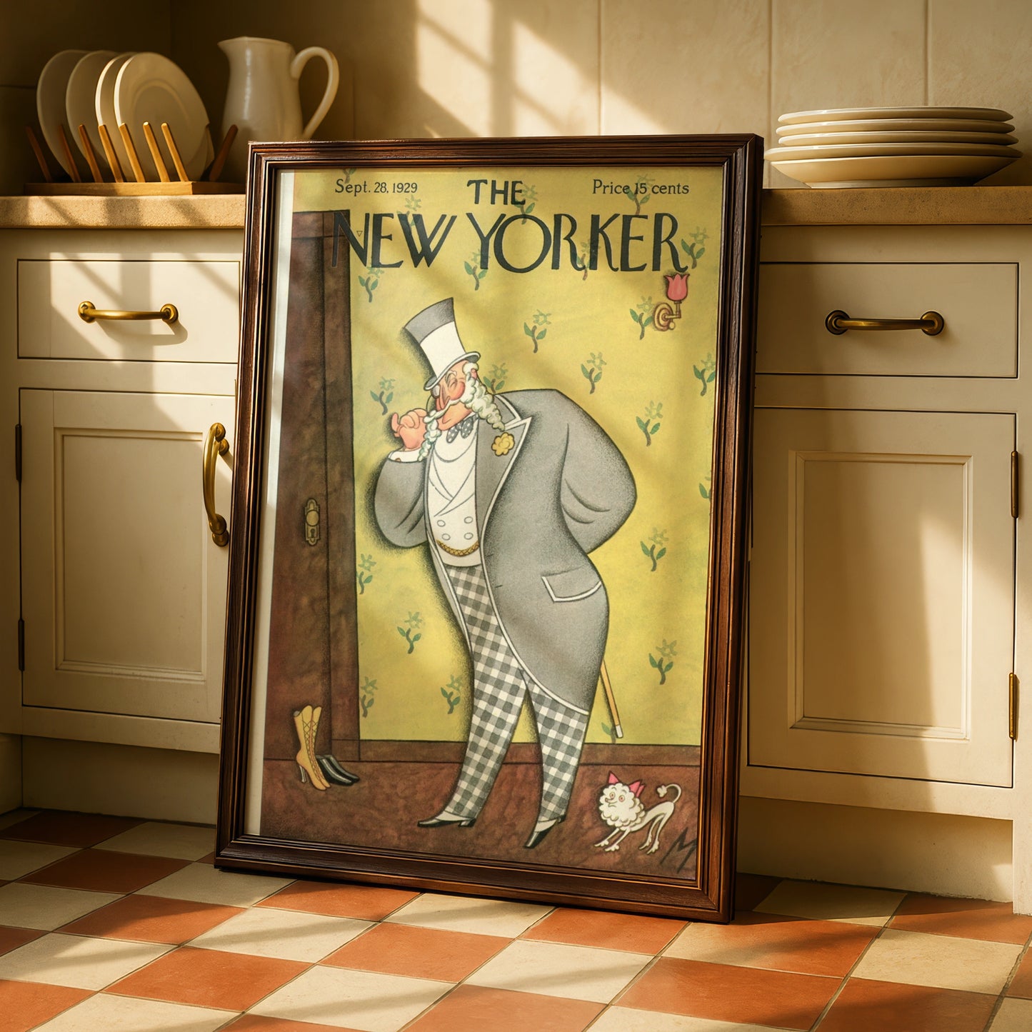 The New Yorker 1929 Cover Poster, Vintage Gentleman Top Hat Wall Art Print