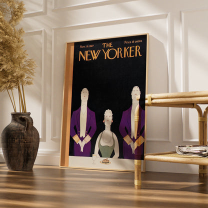 The New Yorker November 1927 Vintage Cover Poster, Art Deco Wall Art Print