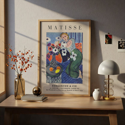 Floral Figure Wall Art Print, Colourful Vintage Modernist Poster – product image 5