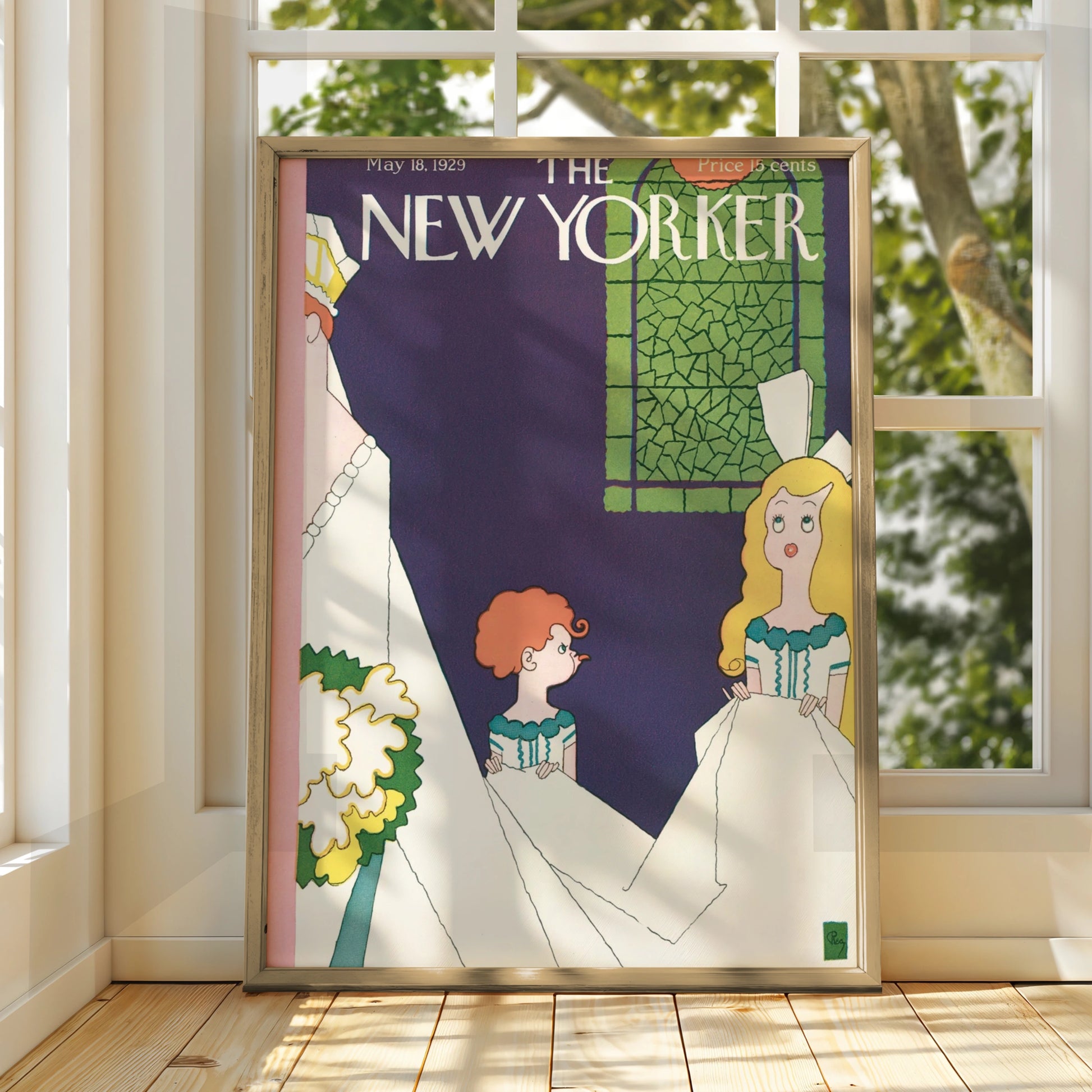 New Yorker Cover May 1929 Poster, Vintage Wedding Art Print, Retro Bride Wall Art