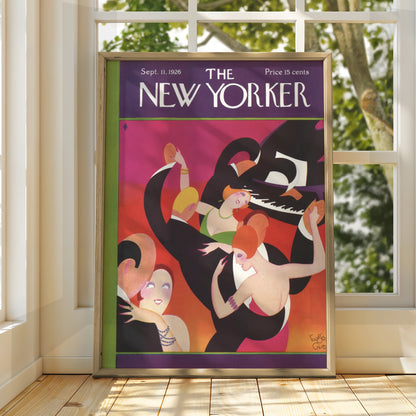 The New Yorker 1926 Cover Poster, Art Deco Jazz Dance Print, Vintage Magazine Wall Art