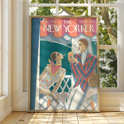 The New Yorker August 1926 Art Deco Cover Poster, Vintage 1920s Roaring Twenties Wall Art