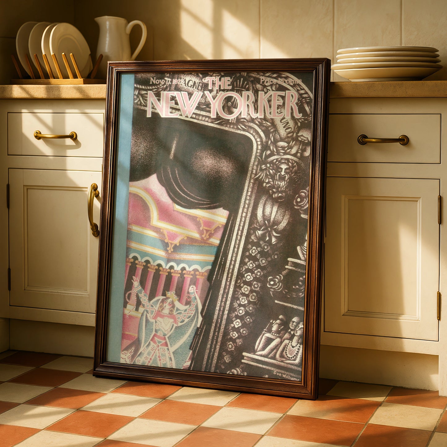 New Yorker Cover Nov 1928 Opera Theatre Art Poster, Vintage Magazine Wall Art Print