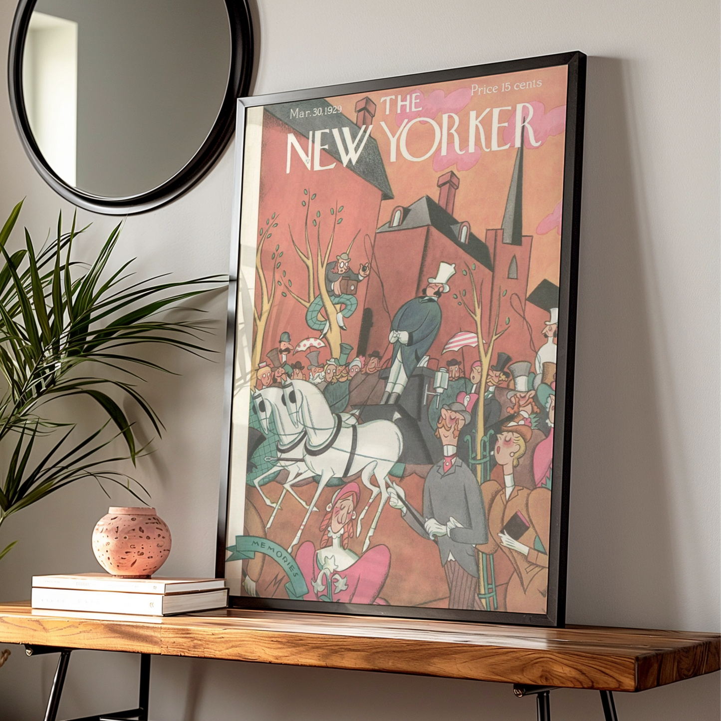 New Yorker 1929 Cover Poster, Vintage Parade Art Print, Retro Wall Art, Art Deco