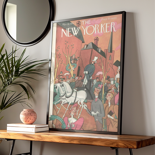 New Yorker 1929 Cover Poster, Vintage Parade Art Print, Retro Wall Art, Art Deco