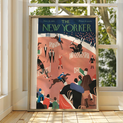 The New Yorker November 1928 Horse Show Poster, Art Deco Equestrian Wall Art Print