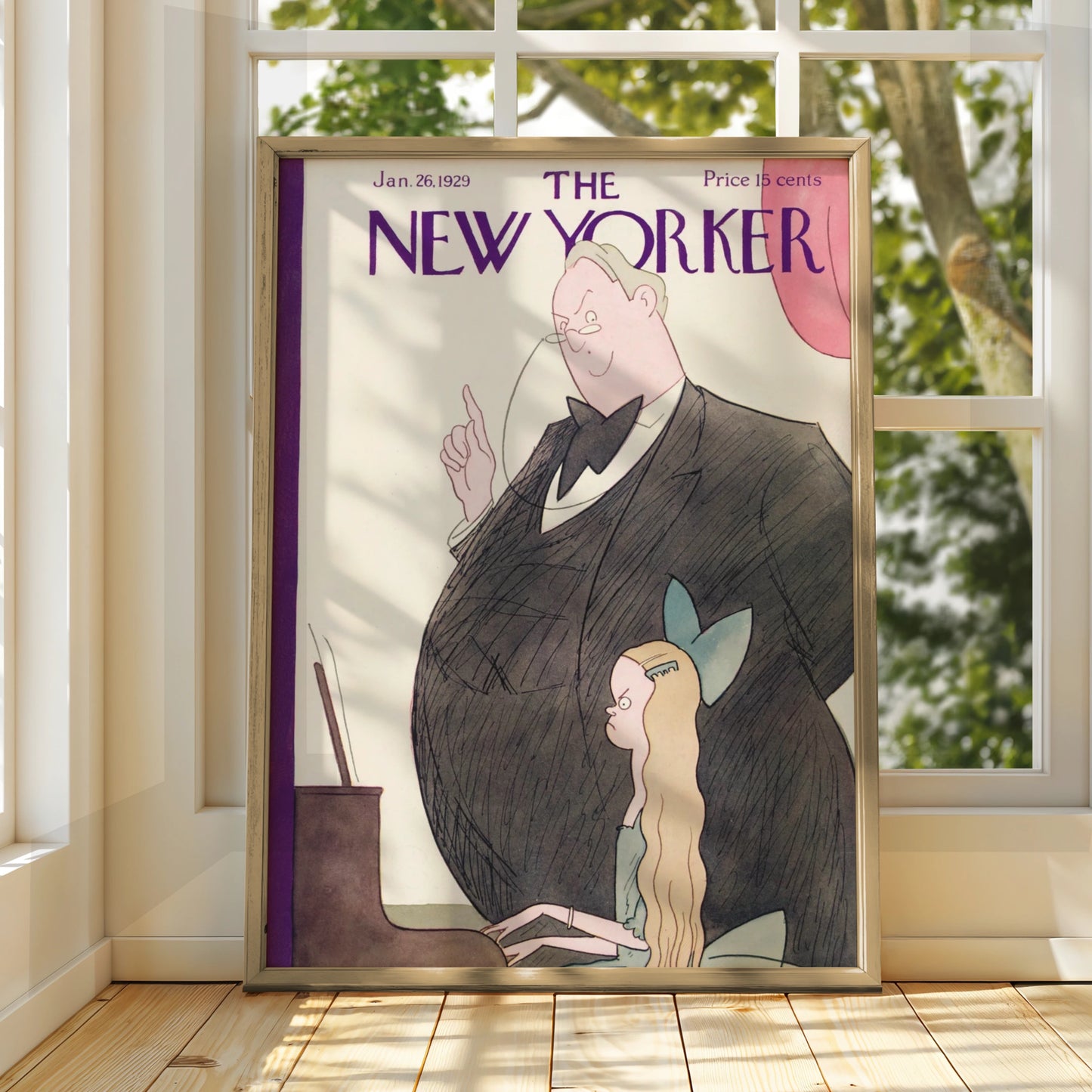 New Yorker 1929 Cover Poster, Vintage Magazine Wall Art, Retro Illustrated Print