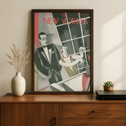New Yorker 1926 Art Deco Cover Poster, Vintage Jazz Age Print, 1920s Wall Art