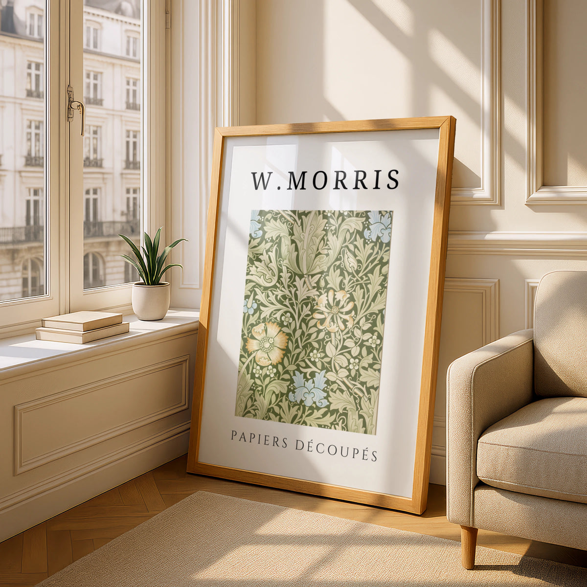 William Morris Sage Green Honeysuckle Botanical Wall Art Print, Vintage Floral Poster – product image 4