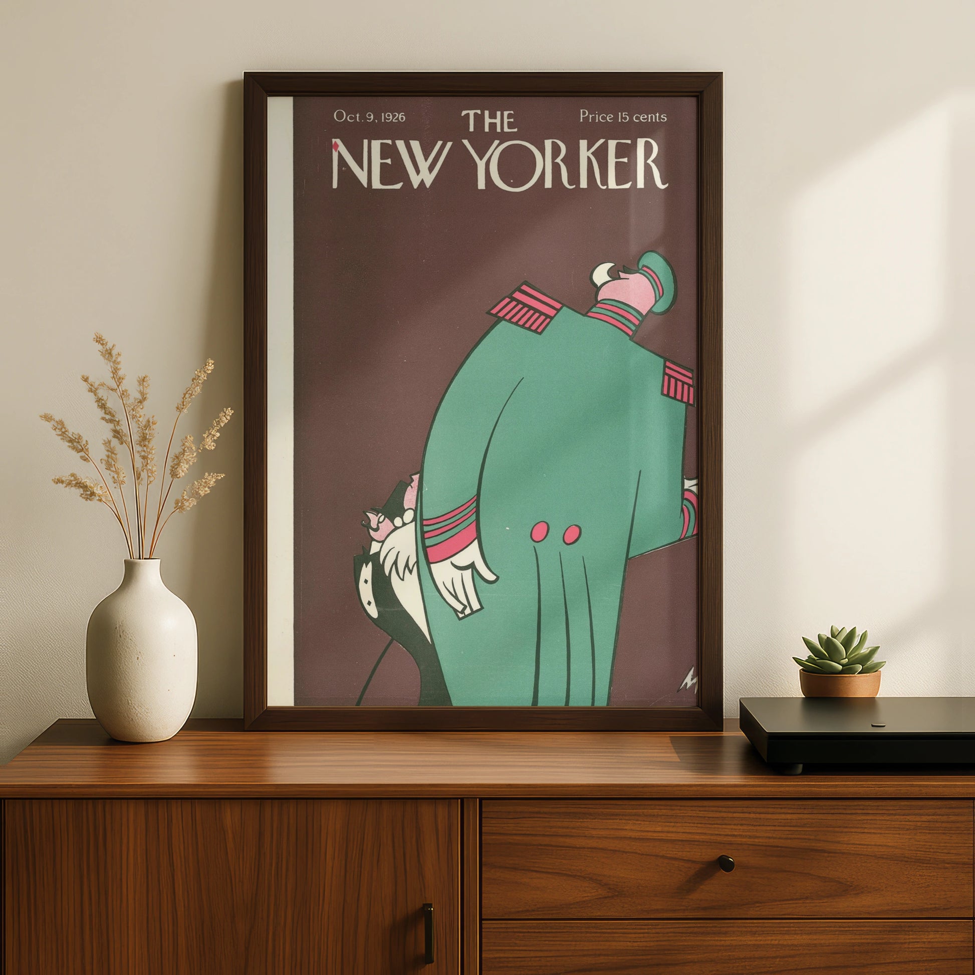 The New Yorker October 1926 Vintage Cover Poster, Art Deco Military Figure Wall Art