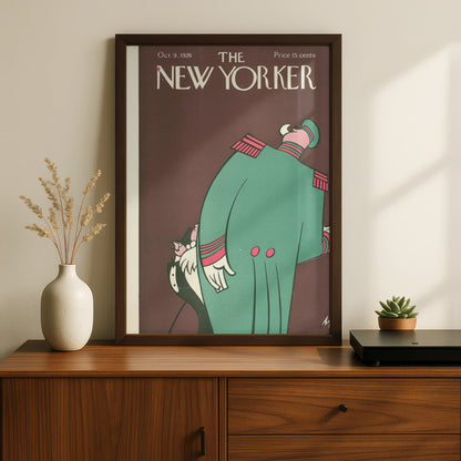 The New Yorker October 1926 Vintage Cover Poster, Art Deco Military Figure Wall Art