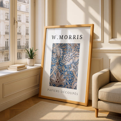 William Morris Floral Wall Art Print | Blue Botanical Poster, Arts and Crafts Decor – product image 4