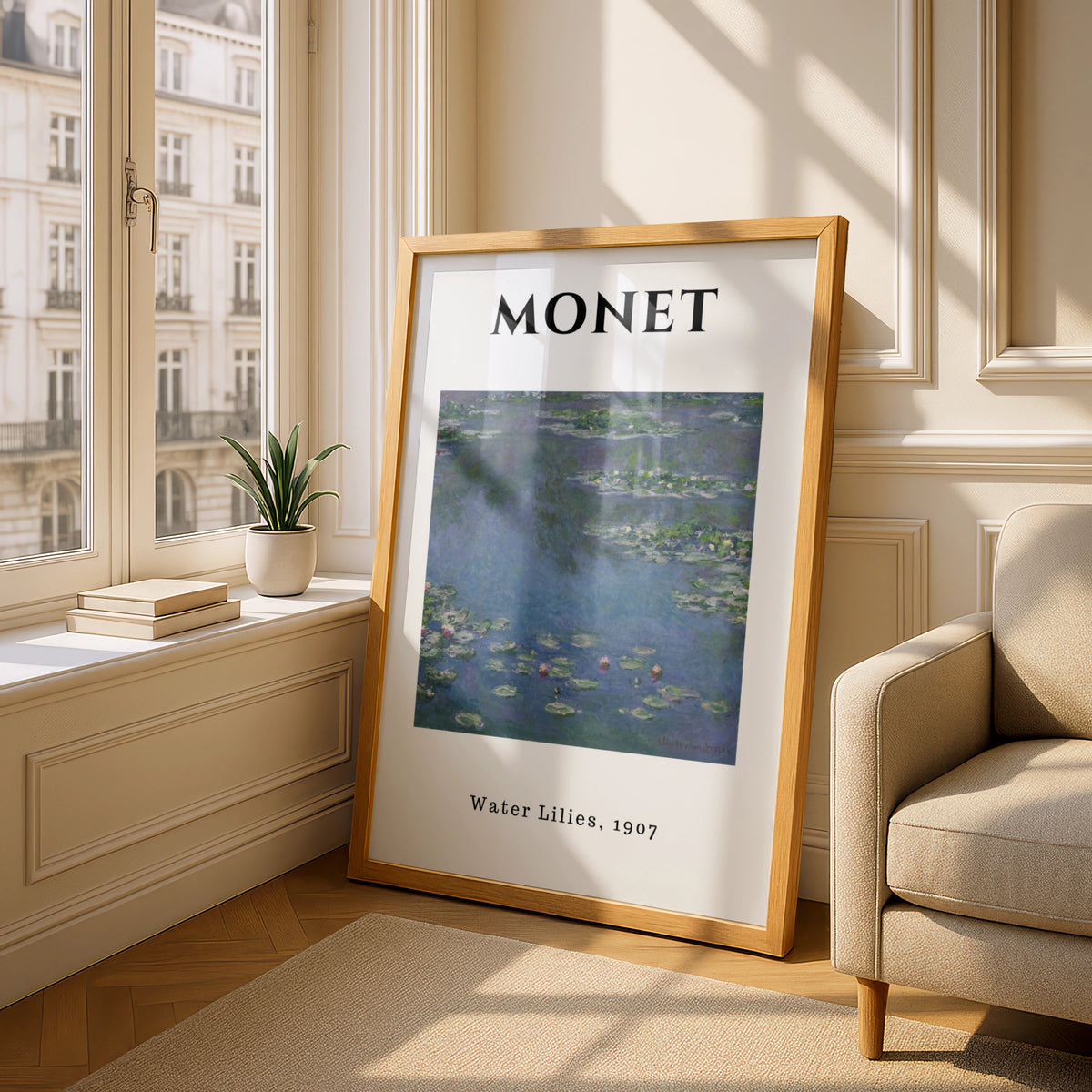 Monet Blue Violet Water Lilies 1907 Wall Art Print, Impressionist Botanical Poster – product image 4