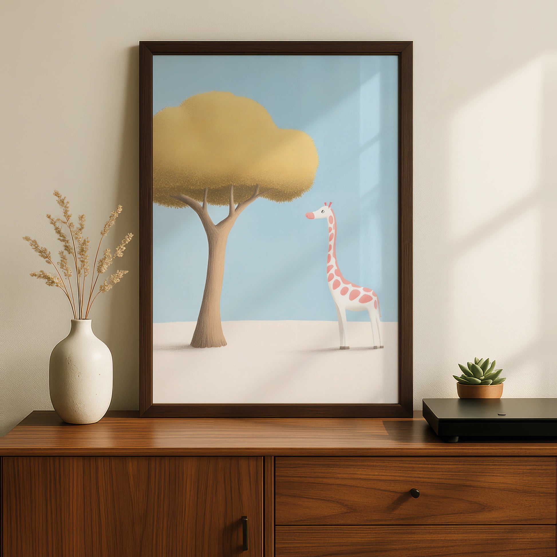 Giraffe Nursery Wall Art, Baby Animal Print, Kids Room Poster, Cute Safari Decor