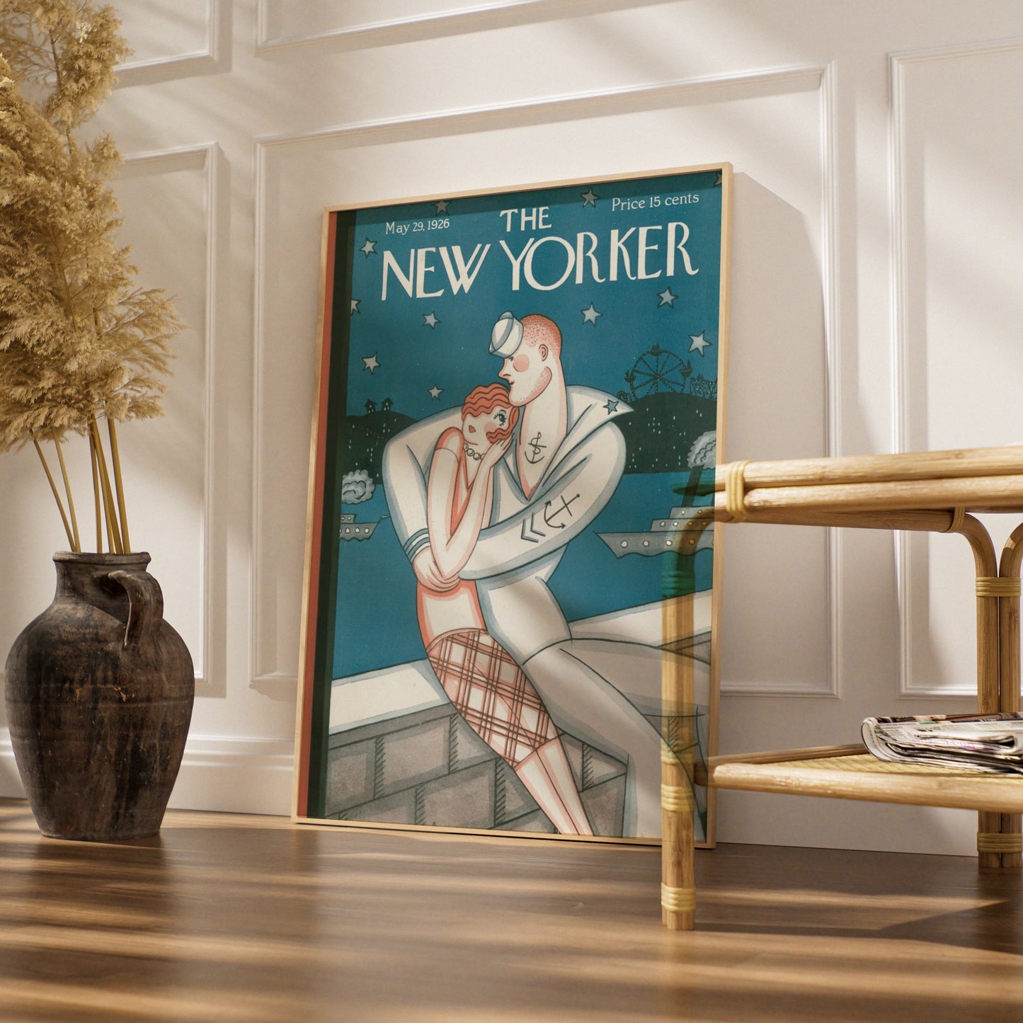 The New Yorker May 1926 Sailor Romance Cover Poster, Vintage Art Deco Wall Art