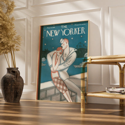 The New Yorker May 1926 Sailor Romance Cover Poster, Vintage Art Deco Wall Art