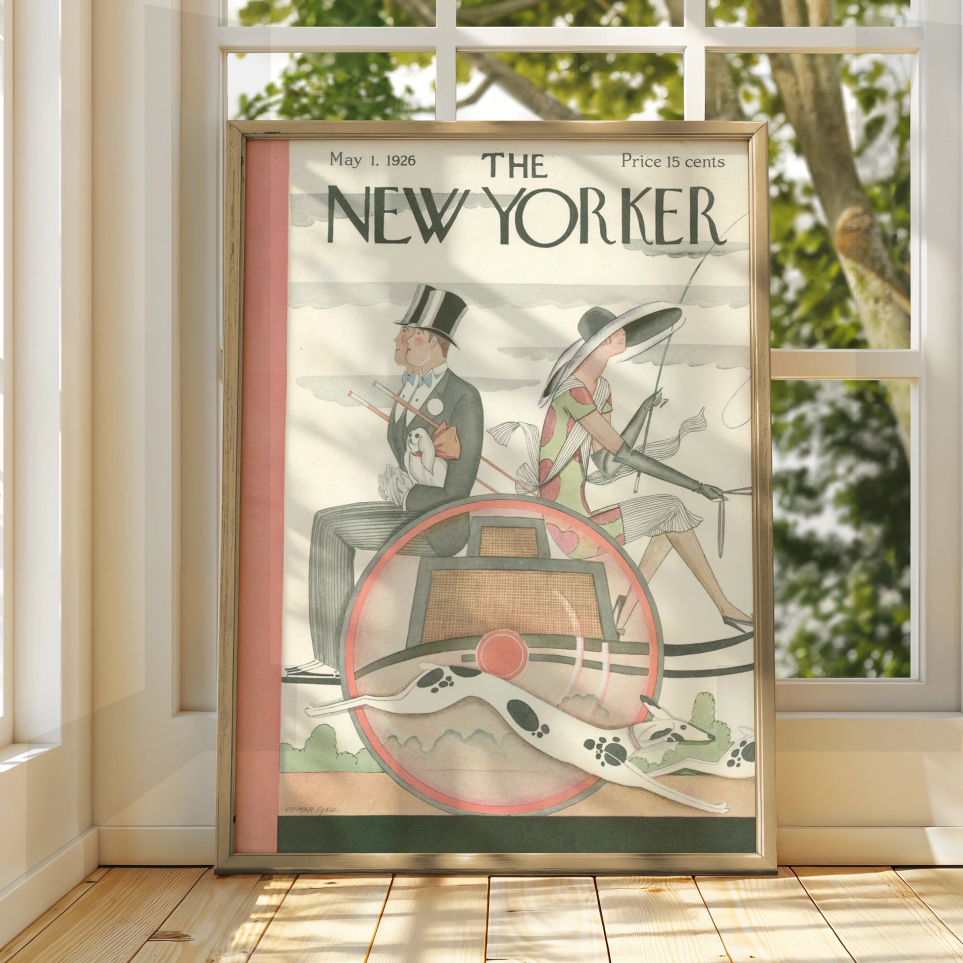 New Yorker 1926 Vintage Cover Poster, Art Deco Carriage Print, Retro Wall Art