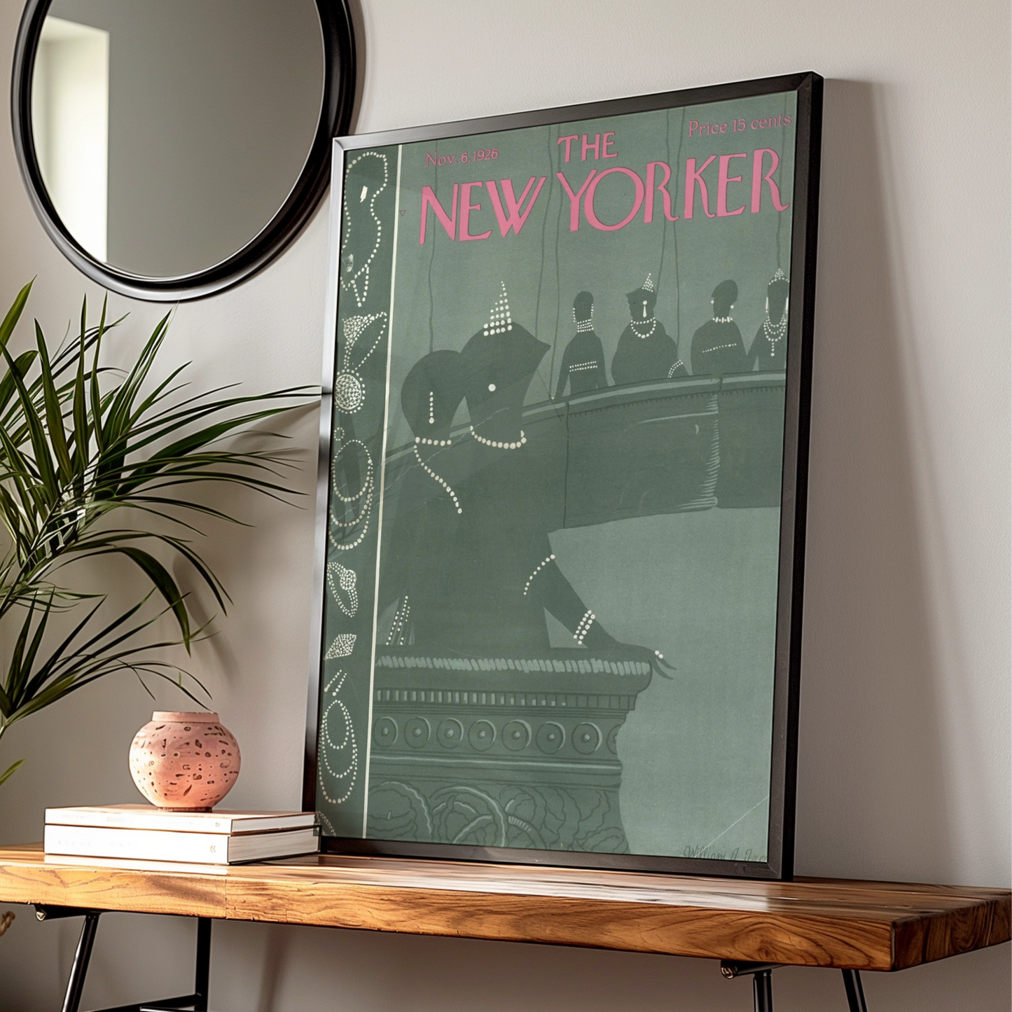 New Yorker 1926 Cover Poster, Art Deco Theatre Women, Vintage Magazine Wall Art