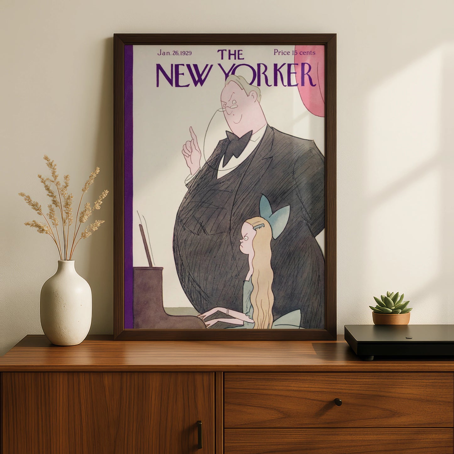 New Yorker 1929 Cover Poster, Vintage Magazine Wall Art, Retro Illustrated Print