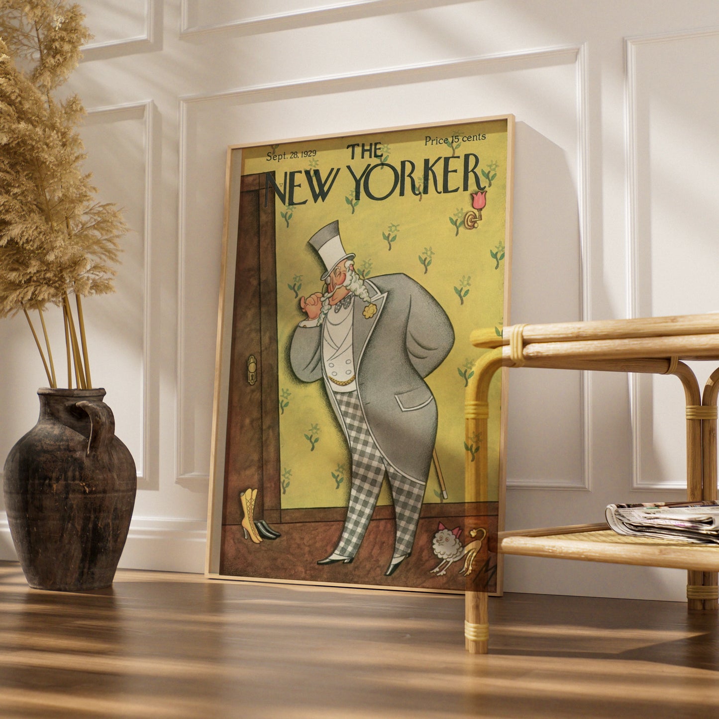 The New Yorker 1929 Cover Poster, Vintage Gentleman Top Hat Wall Art Print