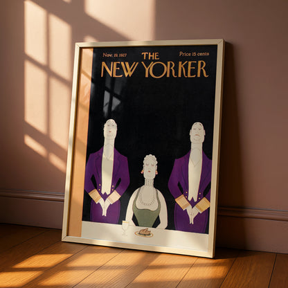The New Yorker November 1927 Vintage Cover Poster, Art Deco Wall Art Print