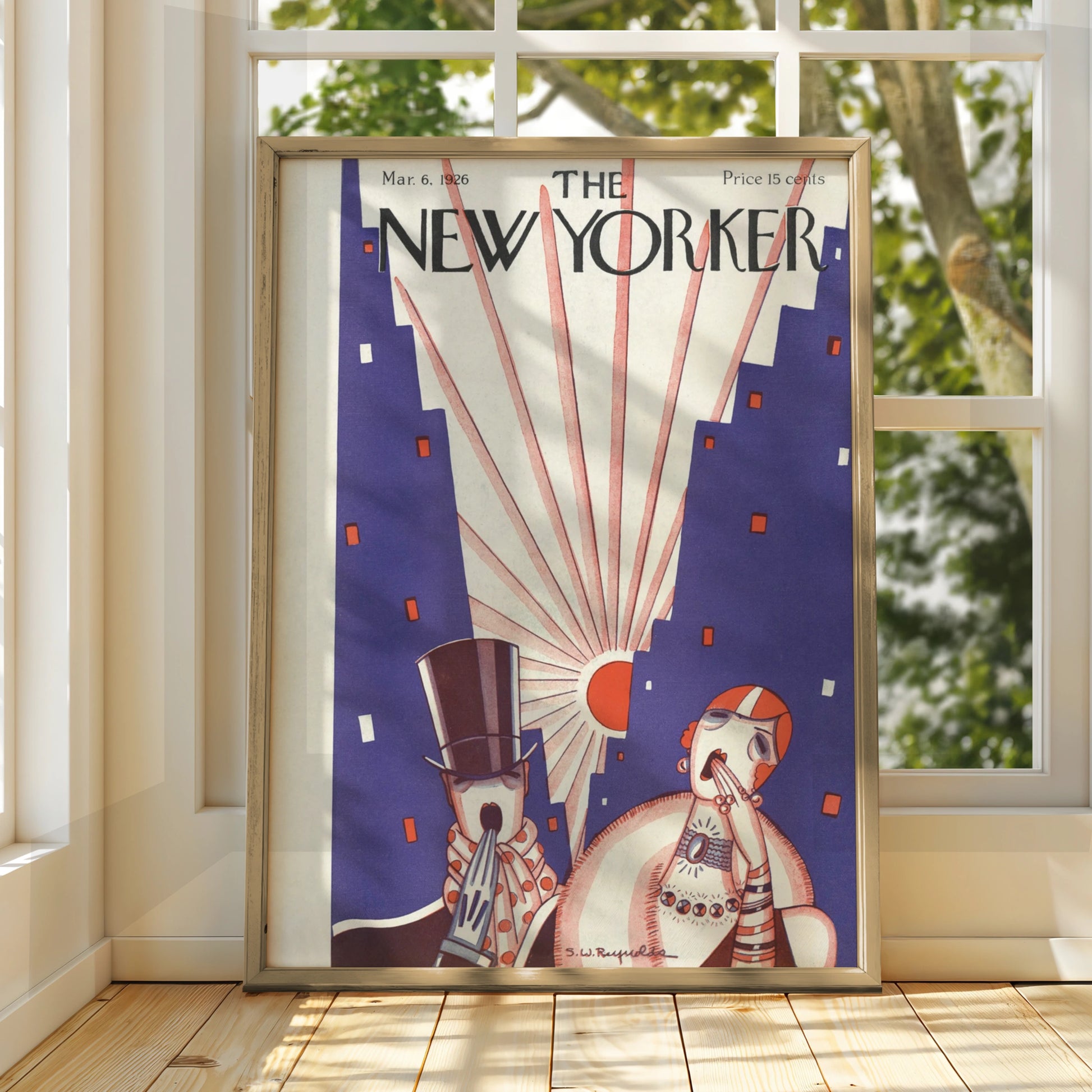 The New Yorker March 1926 Cover Poster, Art Deco Vintage Magazine Wall Art Print