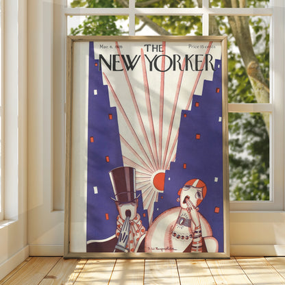 The New Yorker March 1926 Cover Poster, Art Deco Vintage Magazine Wall Art Print