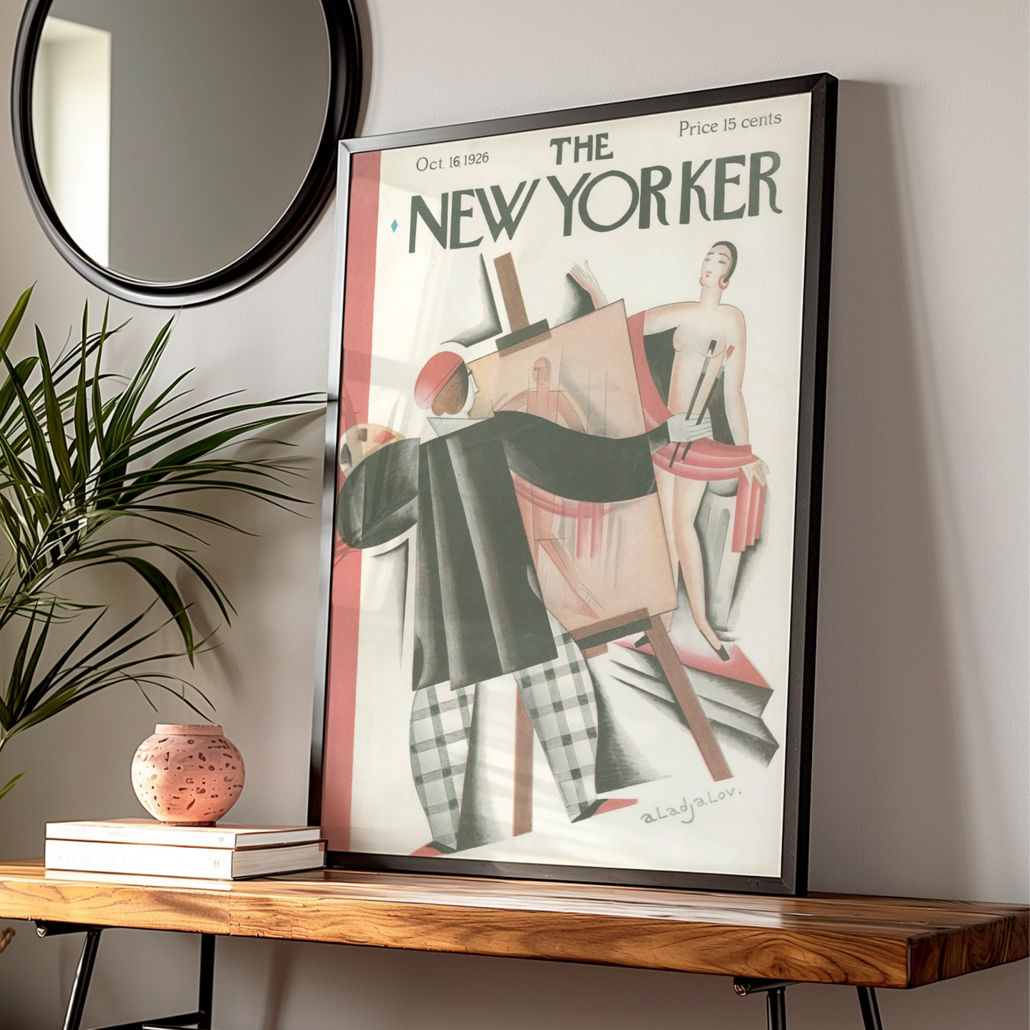 The New Yorker October 1926 Cover Art Poster, Art Deco Painter Studio Wall Art