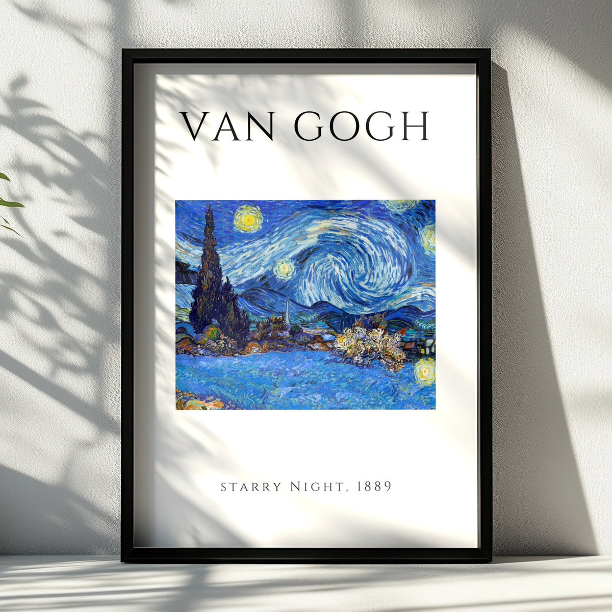 Van Gogh Starry Night Wall Art Print | Blue Swirling Sky Vintage Poster, Gallery Wall – product image 6